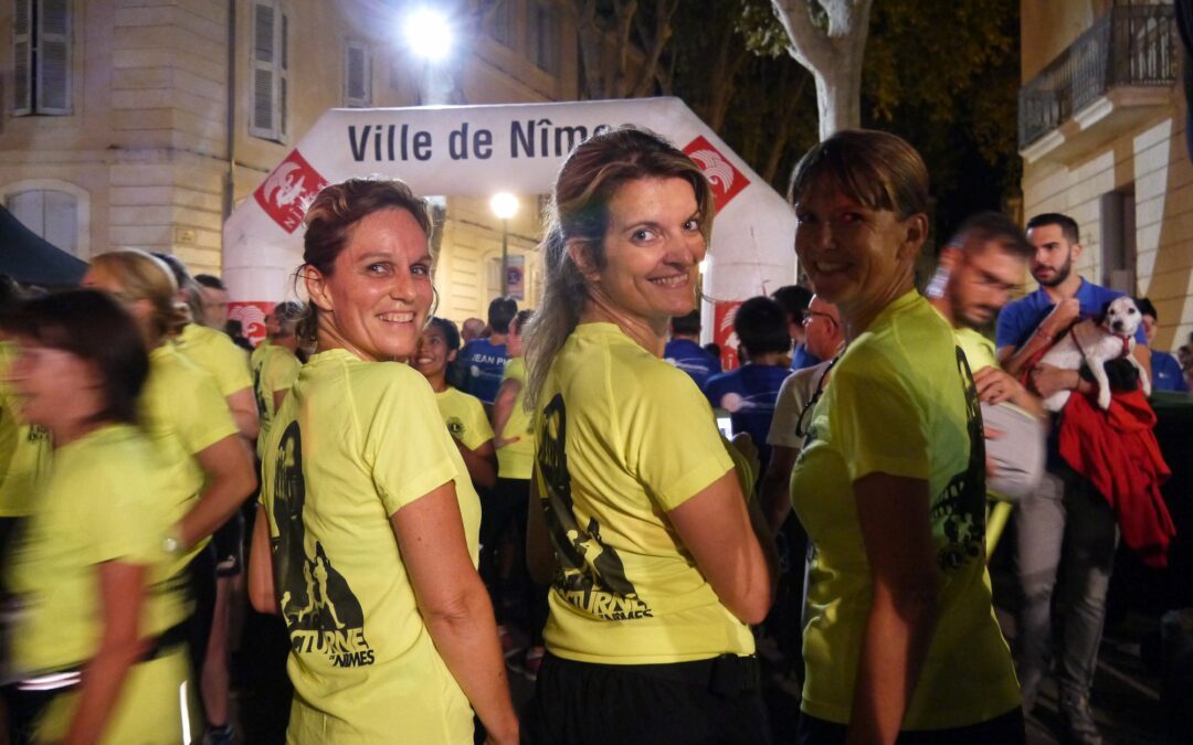 Photo de participantes à la course Nocturne de Nîmes