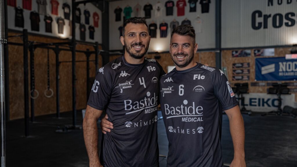 Le duo de handballeur de l'USAM Nîmes Gard Benjamin Gallego et Julien Rebichon 