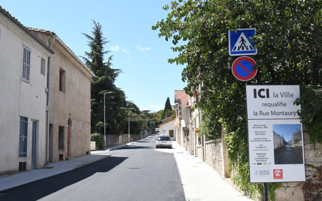 Nîmes ouest : la rue de Montaury se dévoile déjà rénovée et embellie