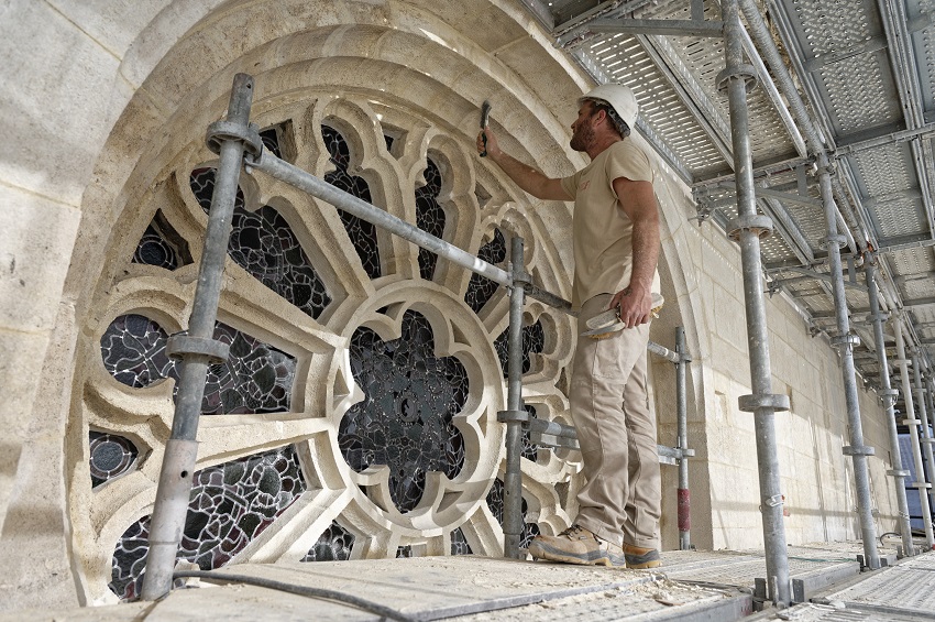 Chantier de rénovation de la cathédrale de Nîmes