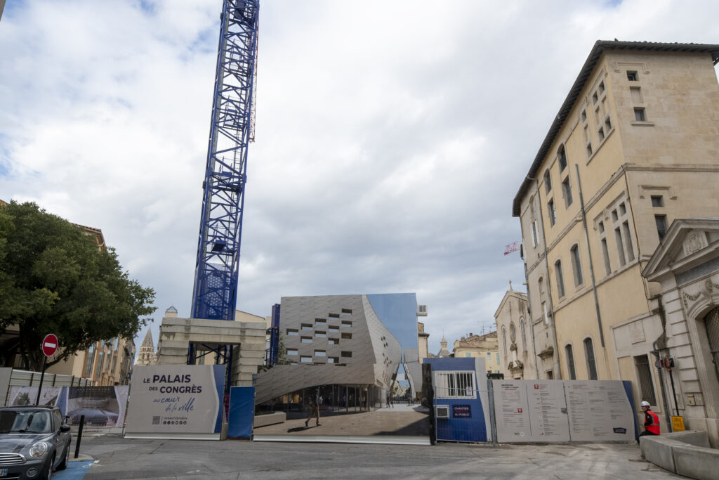 photo du chantier du futur Palais des congrès à Nîmes 