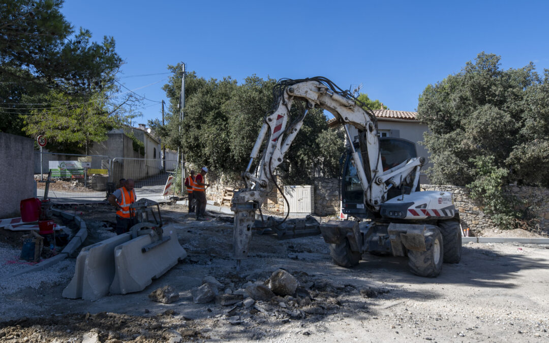 Réaménagements urbains : chantier en cours au Carreau de Lanes à Nîmes
