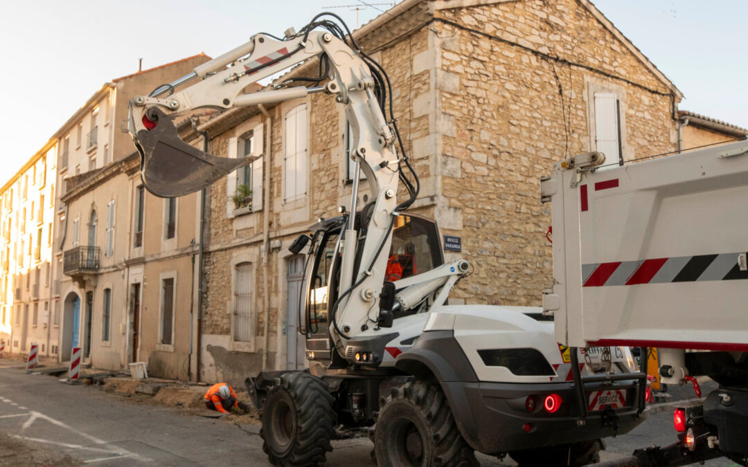 Rue Ernest-Daudet à Nîmes : le chantier est en avance