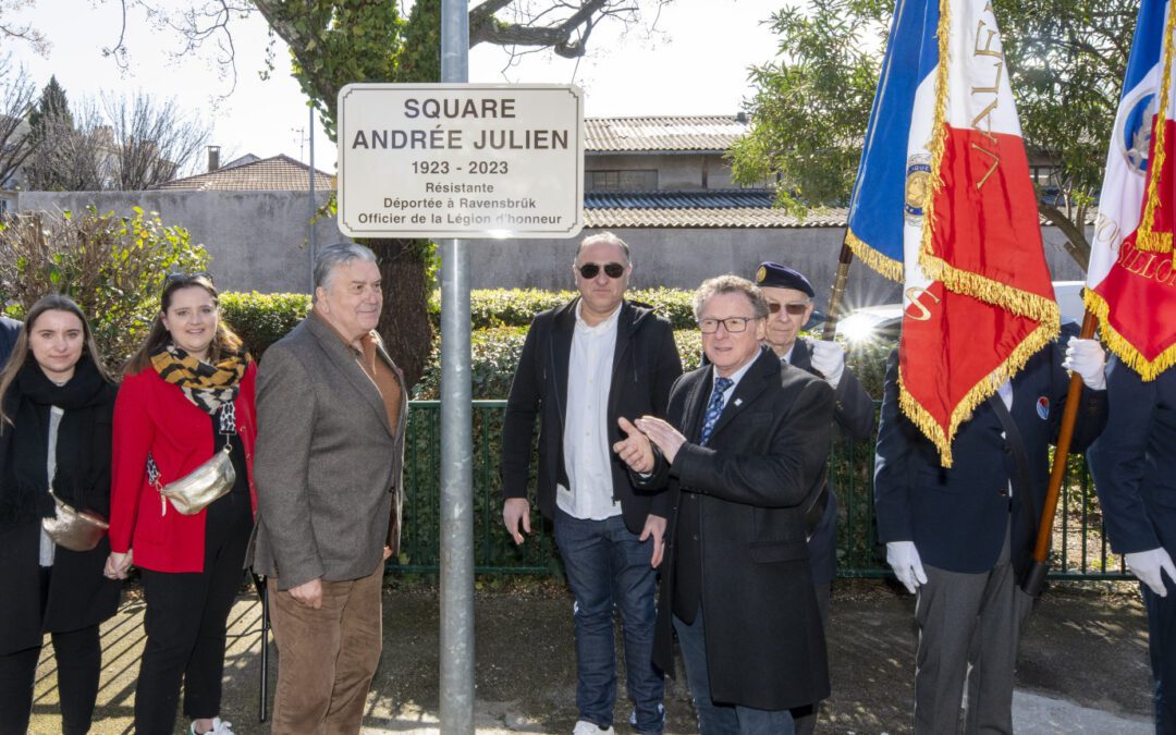 Le Maire de Nîmes inaugure le square Andrée-Julien en hommage à la résistante gardoise