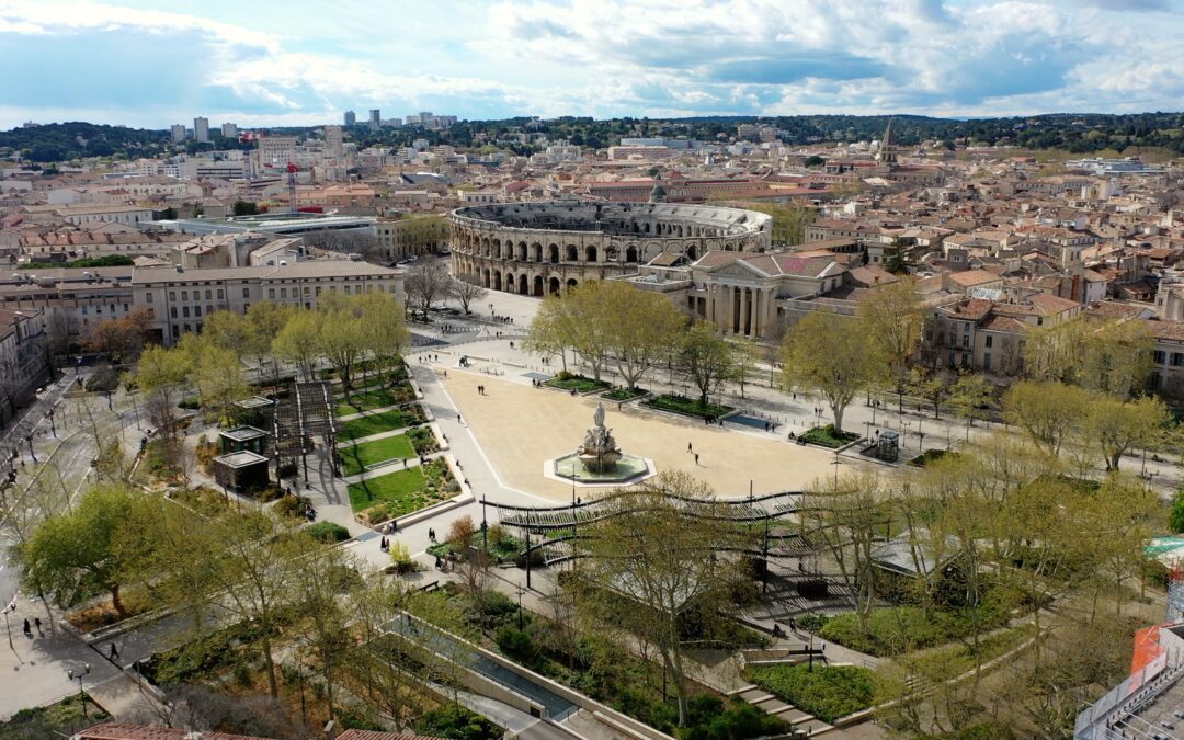 (Vidéo) Nîmes vue du ciel : l’Esplanade Charles-de-Gaulle et l’avenue Feuchères