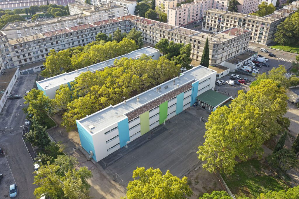 médiathèque provisoire école Paul langevin quartier Pissevin Nîmes